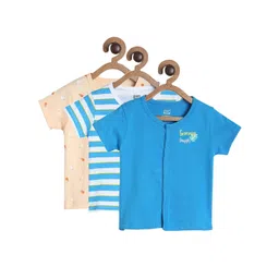 MINI KLUB Boys Pack of 3 Striped Round Neck Short Sleeves Cotton T-shirt-picture-28
