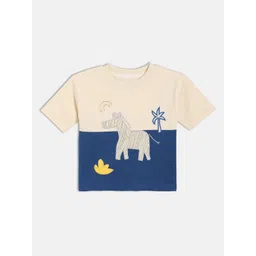 MINI KLUB Boys Printed Pure Cotton Applique T-shirt-picture-39