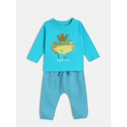 MINI KLUB Boys Printed Round Neck Pure Cotton T-Shirt With Trouser-picture-37