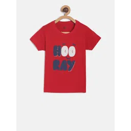 MINI KLUB Boys Red Printed Round Neck T-shirt-picture-44