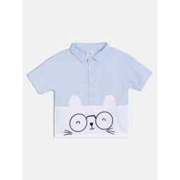 MINI KLUB Boys Spread Collar Graphic Printed Cotton Casual Shirt-picture-21