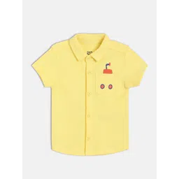 MINI KLUB Boys Spread Collar Solid Cotton Casual Shirt-picture-37