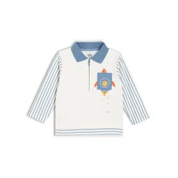 MINI KLUB Boys Striped Polo Collar Cotton T-shirt-picture-16