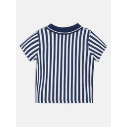 MINI KLUB Boys Striped Polo Collar Cotton T-shirt image 5