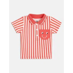 MINI KLUB Boys Striped Polo Collar Pure Cotton T-shirt-picture-43