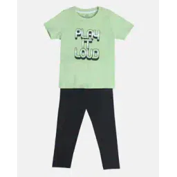mini klub Boys Typographic Print Pants & T-Shirt Set-picture-47