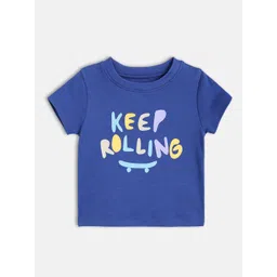 MINI KLUB Boys Typography Printed Round Neck Cotton T-shirt-picture-47