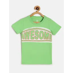 MINI KLUB Boys Typography Printed Round Neck Pure Cotton T-shirt-picture-35