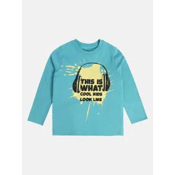 MINI KLUB Boys Typography Printed Round Neck Pure Cotton T-Shirt-picture-42