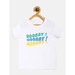MINI KLUB Boys White Typography Printed Organic Cotton T-shirt-picture-18