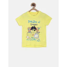 MINI KLUB Boys Yellow Printed Round Neck T-shirt-picture-43