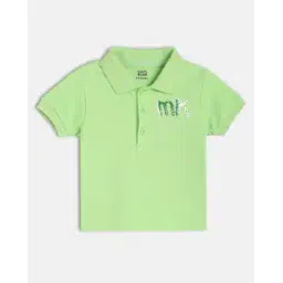 mini klub Collar-Neck Knitted Cotton Polo T-Shirt-picture-50