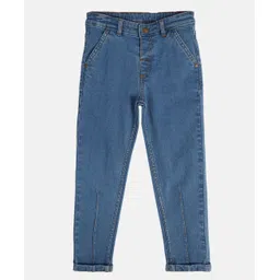 MINI KLUB Cotton Denim Solid Jeans - Blue-picture-25