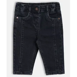 MINI KLUB Cotton Denim Woven Solid Pant - Black-picture-23