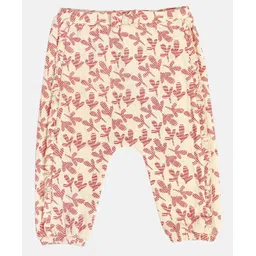 MINI KLUB Cotton Knit Leaves Printed Pant - Pink-picture-16