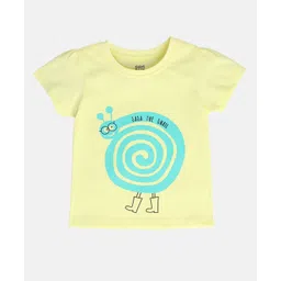 MINI KLUB Cotton Short Sleeves Snail Printed Top - Green image 1
