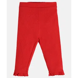 MINI KLUB Cotton Solid Leggings - Red-picture-12