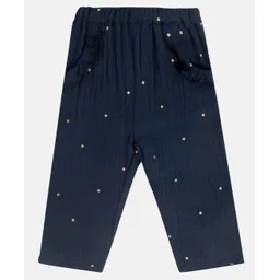 MINI KLUB Cotton Woven Polka Dots Printed Pant - Navy Blue-picture-32