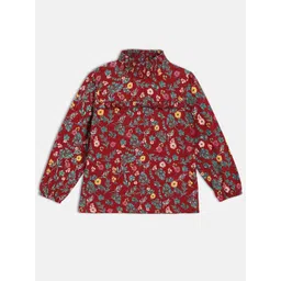 MINI KLUB Floral Print Puff Sleeve Cotton Top-picture-24