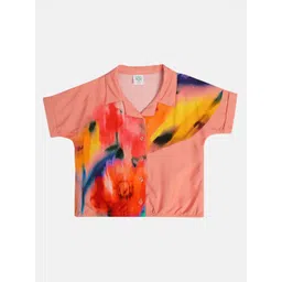 MINI KLUB Girls Abstract Printed Extended Sleeves Top-picture-18