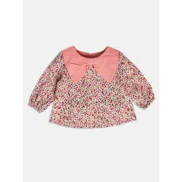 MINI KLUB Girls Abstract Printed Pure Cotton Top-picture-34