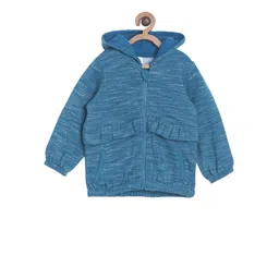 MINI KLUB Girls Blue Solid Hooded Sweatshirt-picture-48