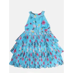 MINI KLUB Girls Floral Printed Fit and Flare Dress-picture-32
