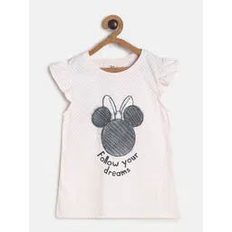 MINI KLUB Girls Graphic Printed Flutter Sleeves Pure Cotton Top-picture-28