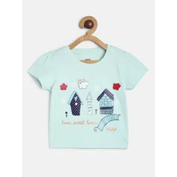 MINI KLUB Girls Graphic Printed Round Neck Cotton Regular Top-picture-29