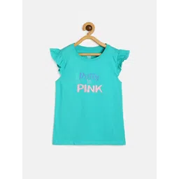 MINI KLUB Girls Green Printed Pure Cotton Top-picture-29
