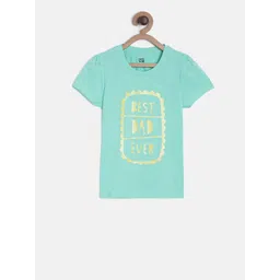 MINI KLUB Girls Green Printed Pure Cotton Top-picture-33