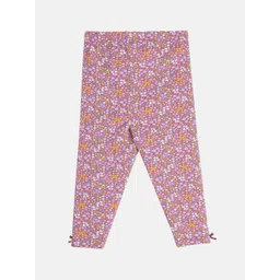 MINI KLUB Girls Pack Of 2 Floral-Printed Ankle-Length Leggings image 4