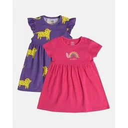 mini klub Girls Pack of 2 Printed Fit & Flare Dresses-picture-36