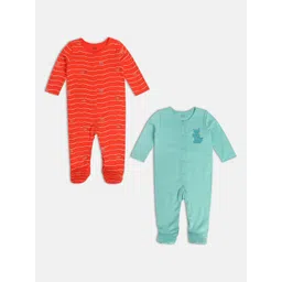 MINI KLUB Girls Pack of 2 Striped Sleepsuit-picture-24