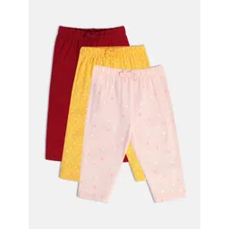 MINI KLUB Girls Pack Of 3 Mid-Rise Pure Cotton Relaxed Trouser-picture-35