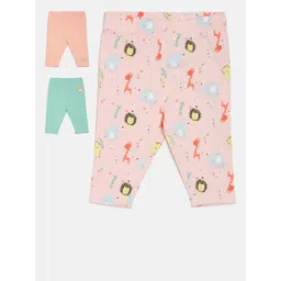 MINI KLUB Girls Pack of 3 Printed Regular Fit Capris-picture-29