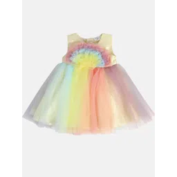 MINI KLUB Girls Round Neck Sleeveless Fit & Flare Dress-picture-14