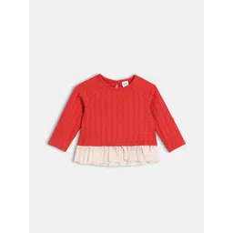 MINI KLUB Girls Self Design Long Sleeves Cotton Top-picture-54