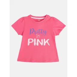 MINI KLUB Girls Typography Print Puff Sleeve Cotton Top-picture-20