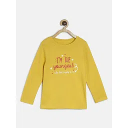 MINI KLUB Girls Typography Printed Long Sleeves Opaque Cotton Top-picture-52