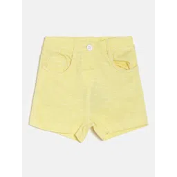 MINI KLUB Girls Yellow Solid Regular Fit Regular Shorts-picture-19