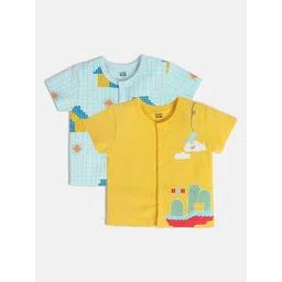 MINI KLUB Infant Boys Pack Of 2 Printed Pure Cotton Jhablas-picture-45