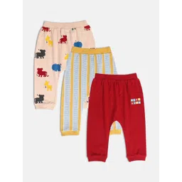 MINI KLUB Infant Boys Pack Of 3 Mid-Rise Joggers-picture-31
