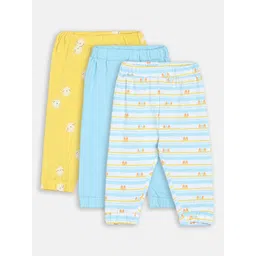 MINI KLUB Infant Boys Pack Of 3 Printed Pure Cotton Joggers-picture-21