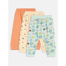 MINI KLUB Infant Boys Pack Of 3 Printed Pure Cotton Joggers-picture-17