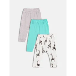 MINI KLUB Infant Boys Pack Of 3 Printed Pure Cotton Mid-Rise Joggers-picture-48