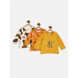 MINI KLUB Infant Boys Pack Of 3 Printed Pure Cotton T-shirts-picture-34