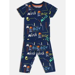 MINI KLUB Infant Boys Typography Printed T-shirt With Trousers-picture-33