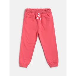 MINI KLUB Infant Girls Coral Solid Pure Cotton Joggers-picture-27