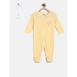 MINI KLUB Infant Girls Pack Of 2 Printed Pure Cotton Sleepsuits-picture-34